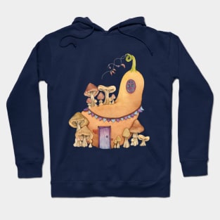 Pumpkin House with Mushrooms Hoodie